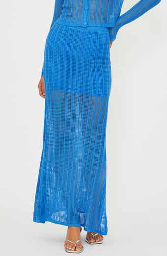 Beach Riot Ivana Open Knit Cover-Up Pencil Skirt