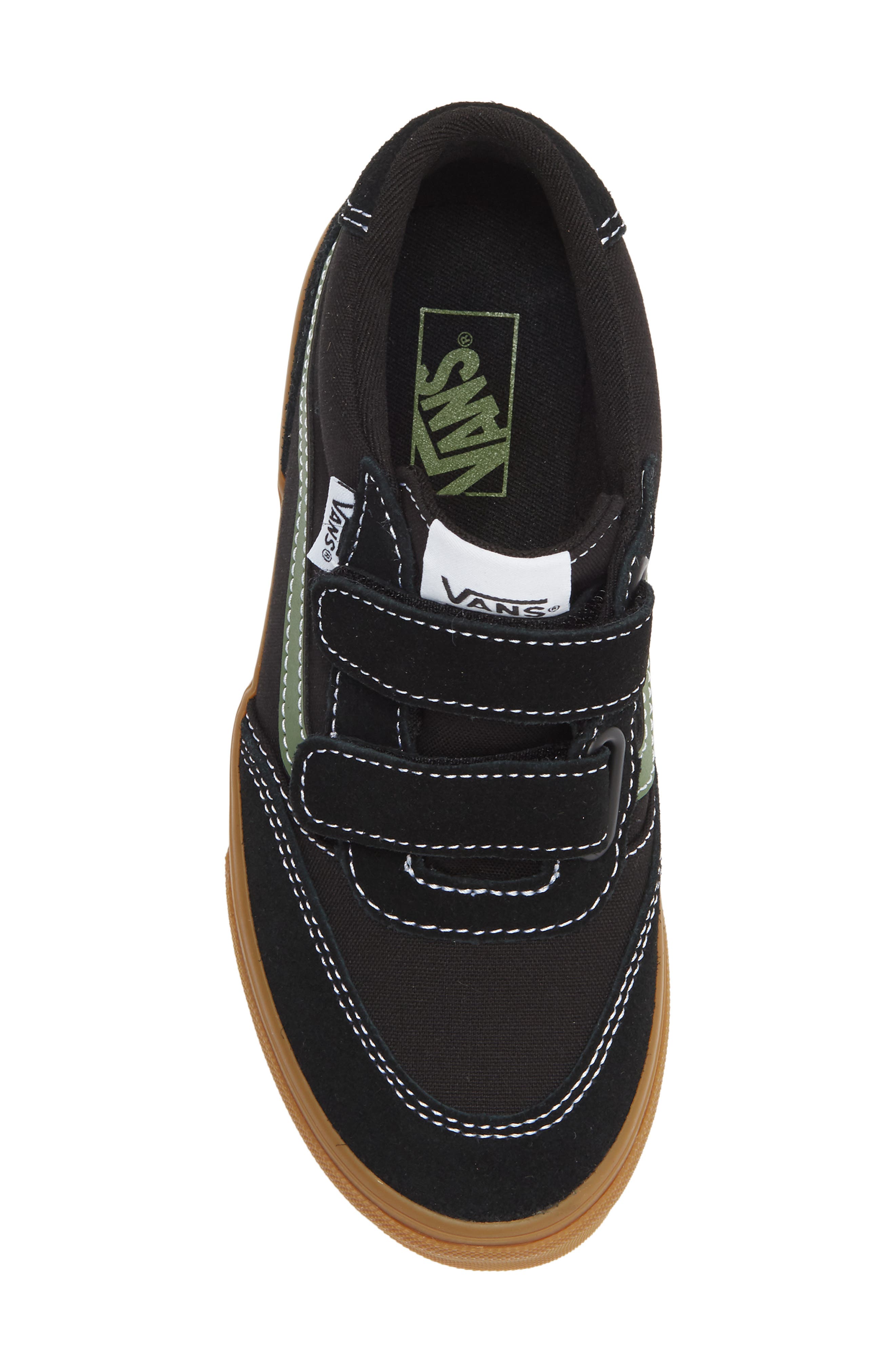 Vans Kids' Brooklyn Mid Sneaker, Alternate, color, Black/Green