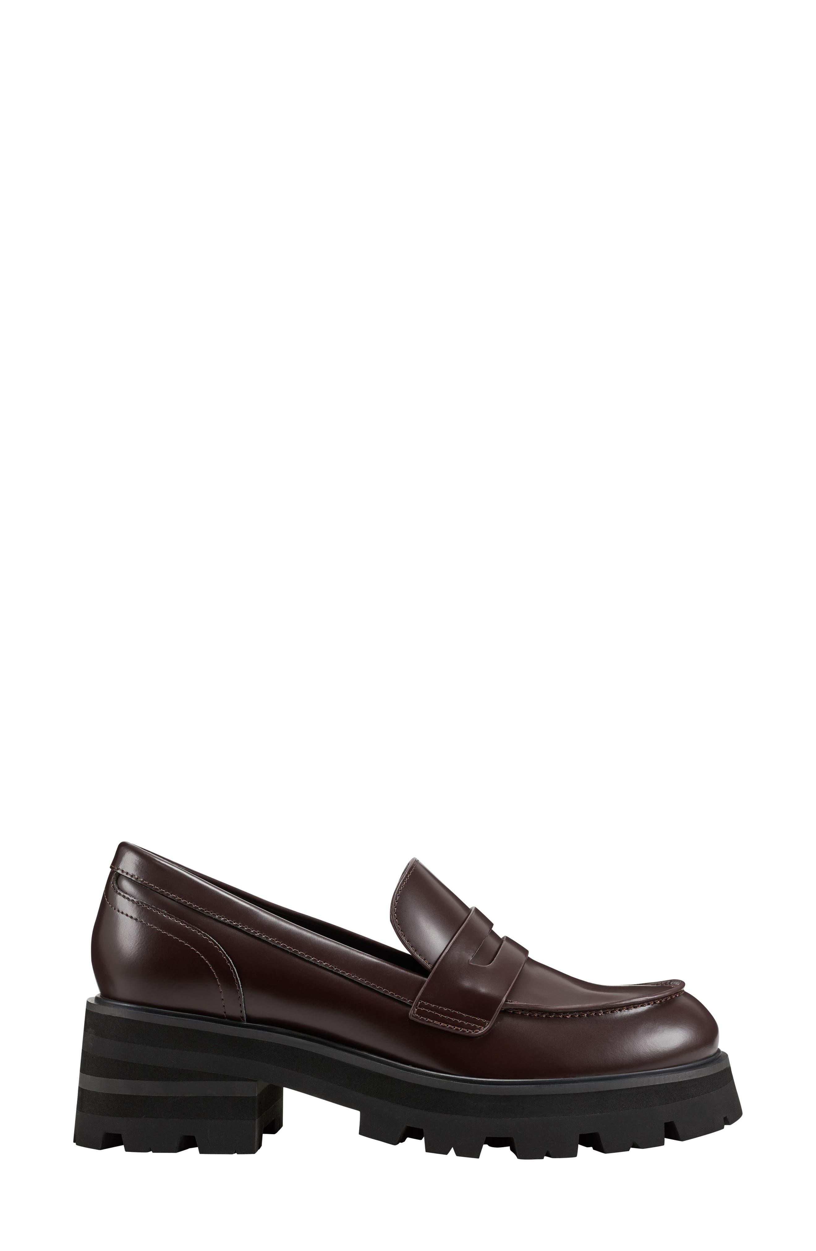 Latika Platform Loafer, Alternate, color, DARK RED