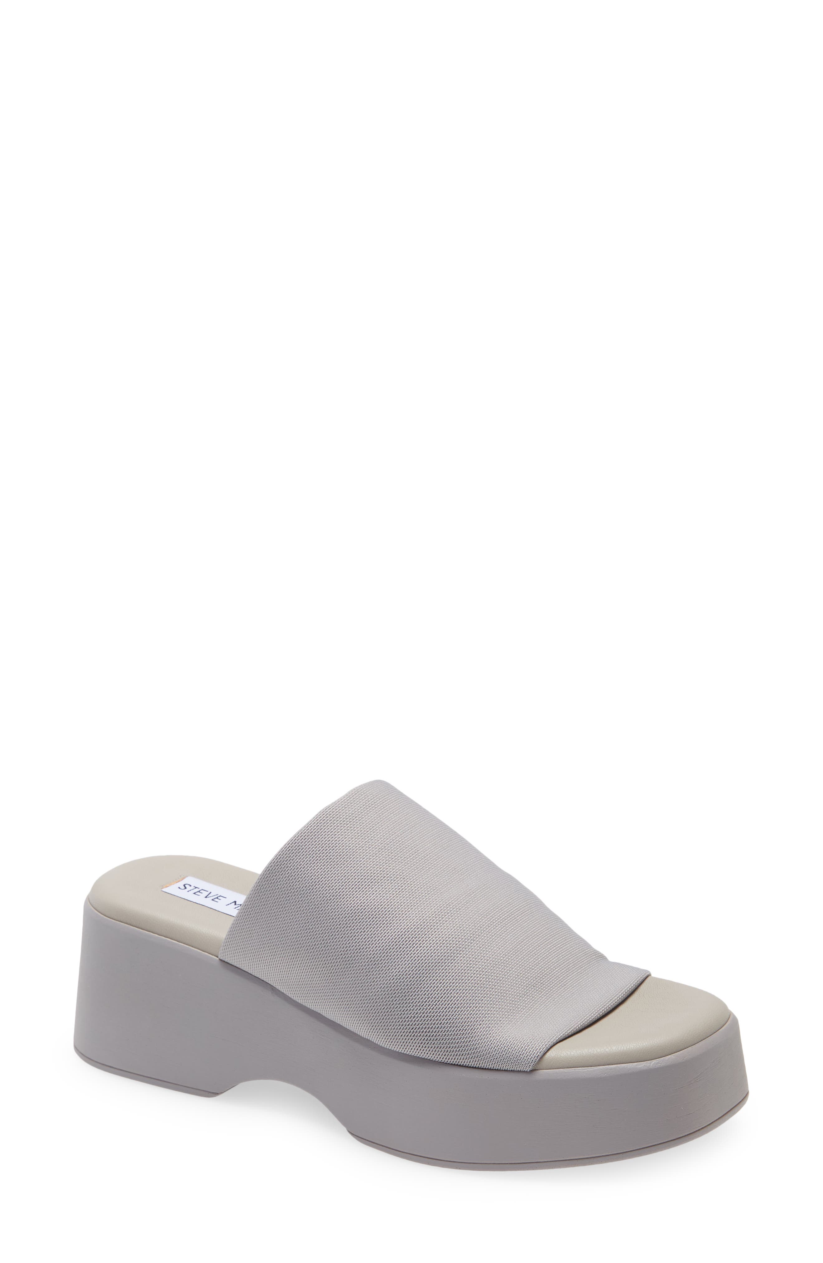 Slinky 30 Platform Slide Sandal, Main, color, GREY