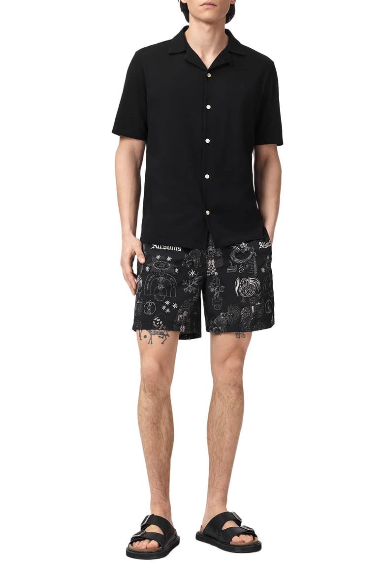 Terra Swim Trunks, Alternate, color, WASHED BLACK