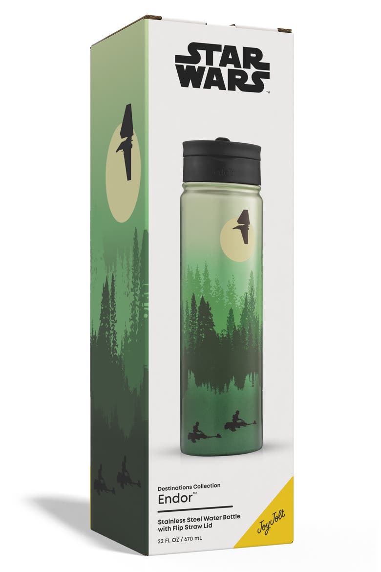 Star Wars Endor 22-Ounce Stainless Steel Water Bottle, Alternate, color, GREEN