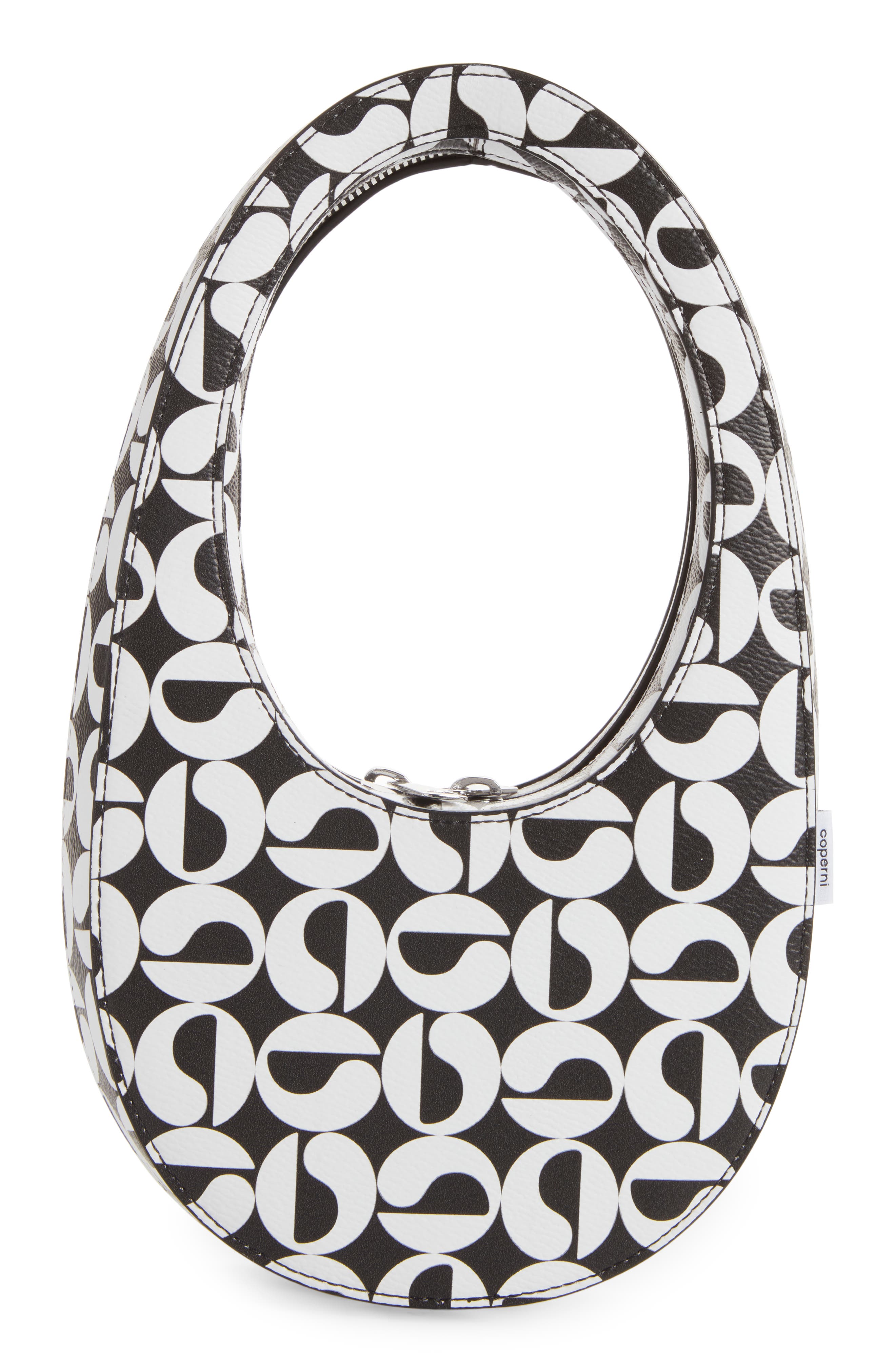 Coperni Mini Logo Print Swipe Top Handle Bag, Main, color, 