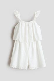 H&M Broderie-anglaise Cotton Jumpsuit