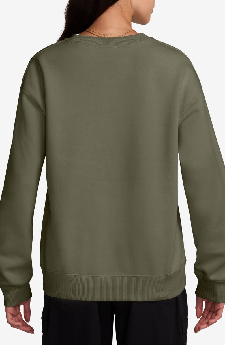 Jordan Brooklyn Fleece Crewneck Sweatshirt, Alternate, color, Medium Olive/ White