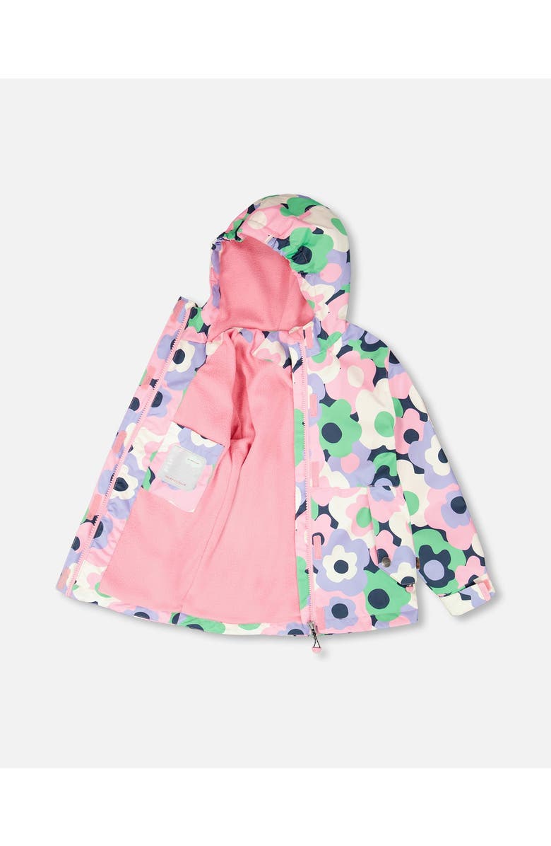 Deux par Deux Mid-Season Flowers Jacket, Alternate, color, Black Floral Print