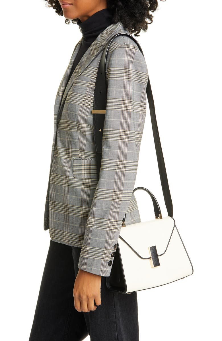 Valextra Mini Iside Colorblock Leather Top Handle Bag, Alternate, color,