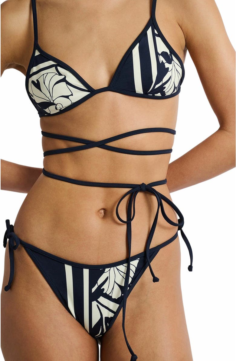 Onia Cleo Bikini Bottom, Alternate, color, Deep Navy/Egret