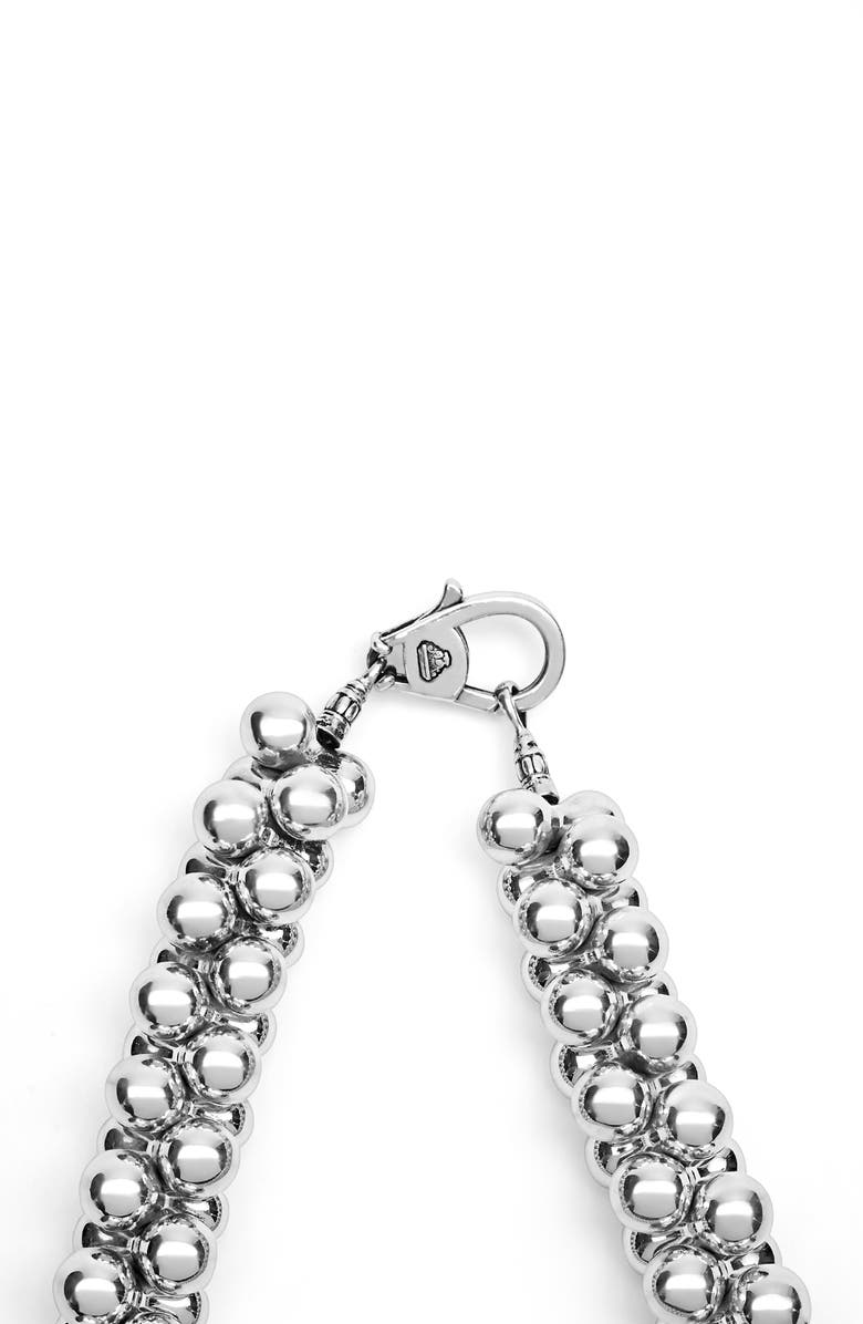 LAGOS Caviar Bubbly Beaded Collar Necklace, Alternate, color, Sterling Silver