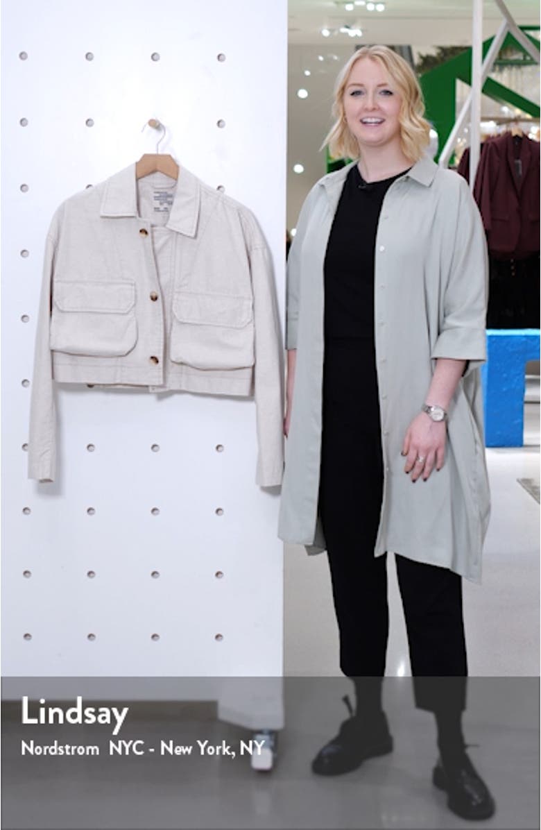 Brooklynn Crop Cotton & Linen Jacket, sales video thumbnail