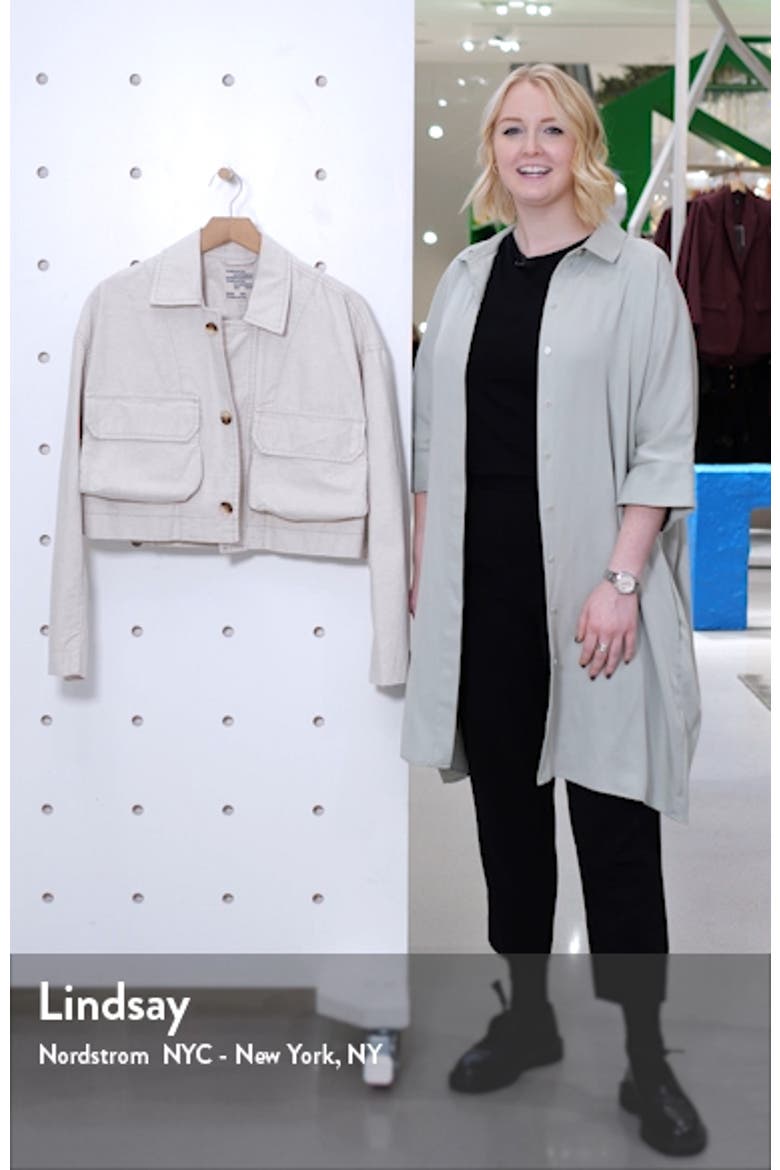 Brooklynn Crop Cotton & Linen Jacket video