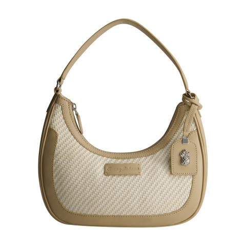 Soft Woven Zip-Top Hobo