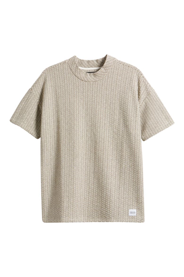 Jacquard T-Shirt, Alternate, color, STONE