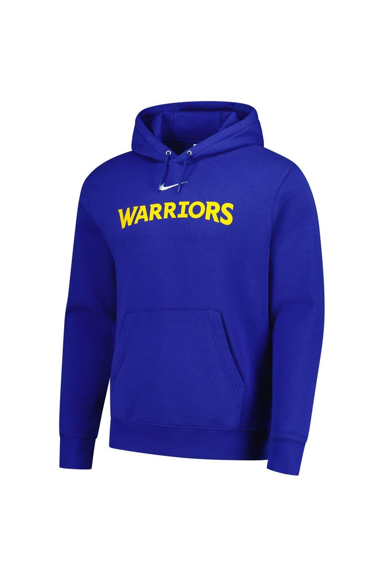 Men's Nike Royal Golden State Warriors Sportswear Essential Wordmark Club Hoodie, Alternate, color, Royal