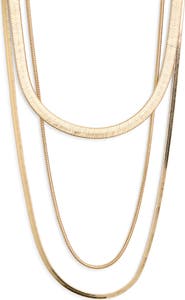 NORDSTROM RACK Draped Snake Chain Layered Necklace