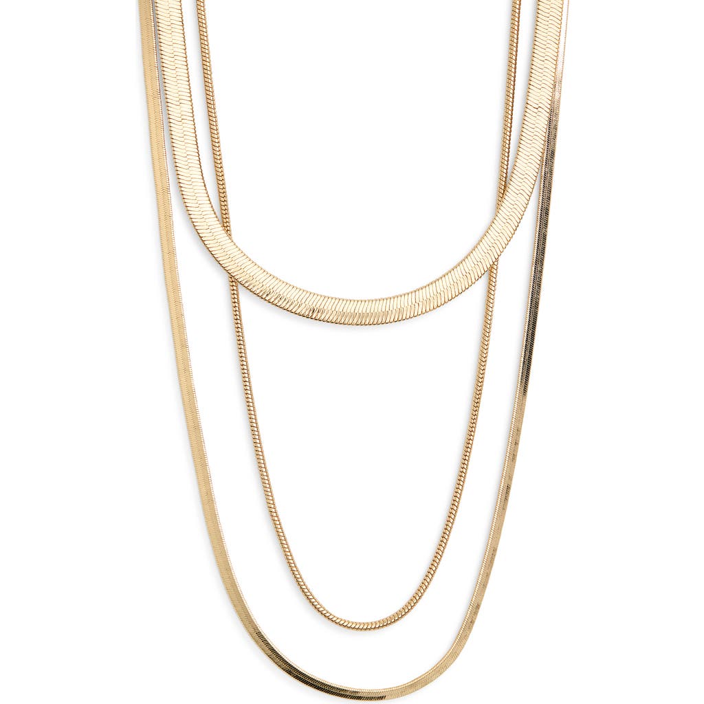 Nordstrom Rack Draped Snake Chain Layered Necklace In Gold