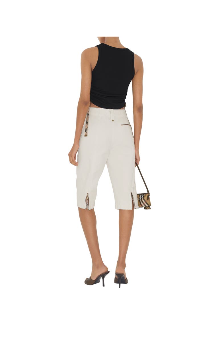 Burberry Festival Cotton Blend Tank Top, Alternate, color, Black