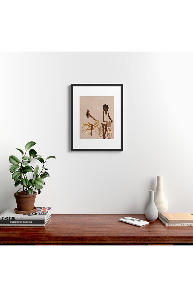 Deny Designs Nawaal Illustrations Sunday Morning Framed Wall Art, Alternate, color, Black Frame
