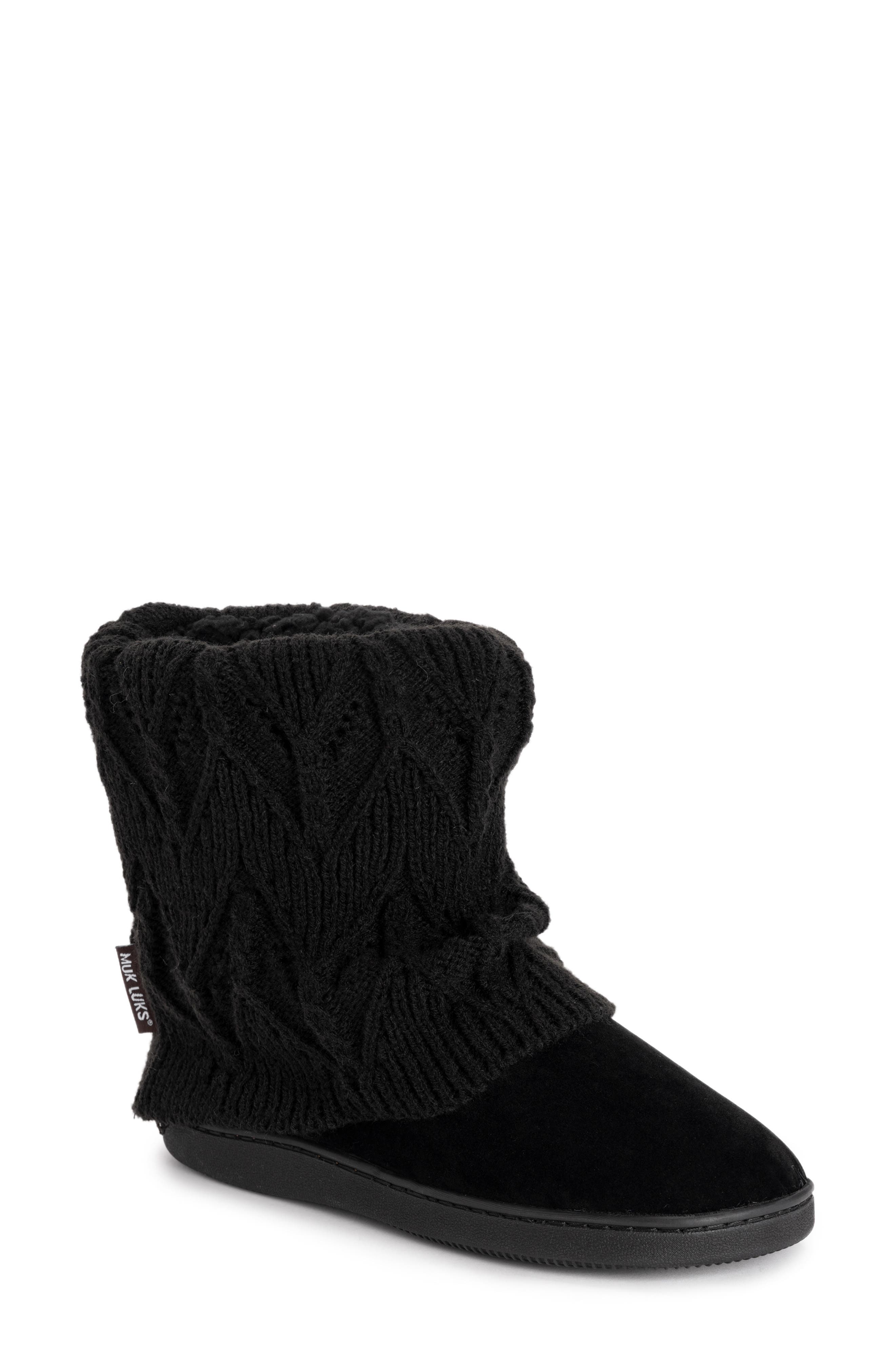 MUK LUKS Raquel Faux Fur Lined Indoor/Outdoor Bootie Slipper