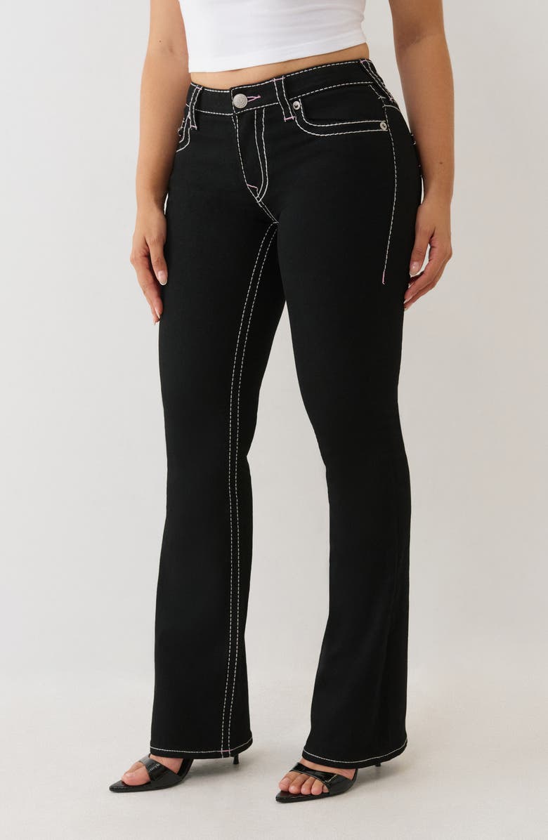 True Religion Becca Big T Mid Rise Bootcut Jeans, Alternate, color, Black Rinse