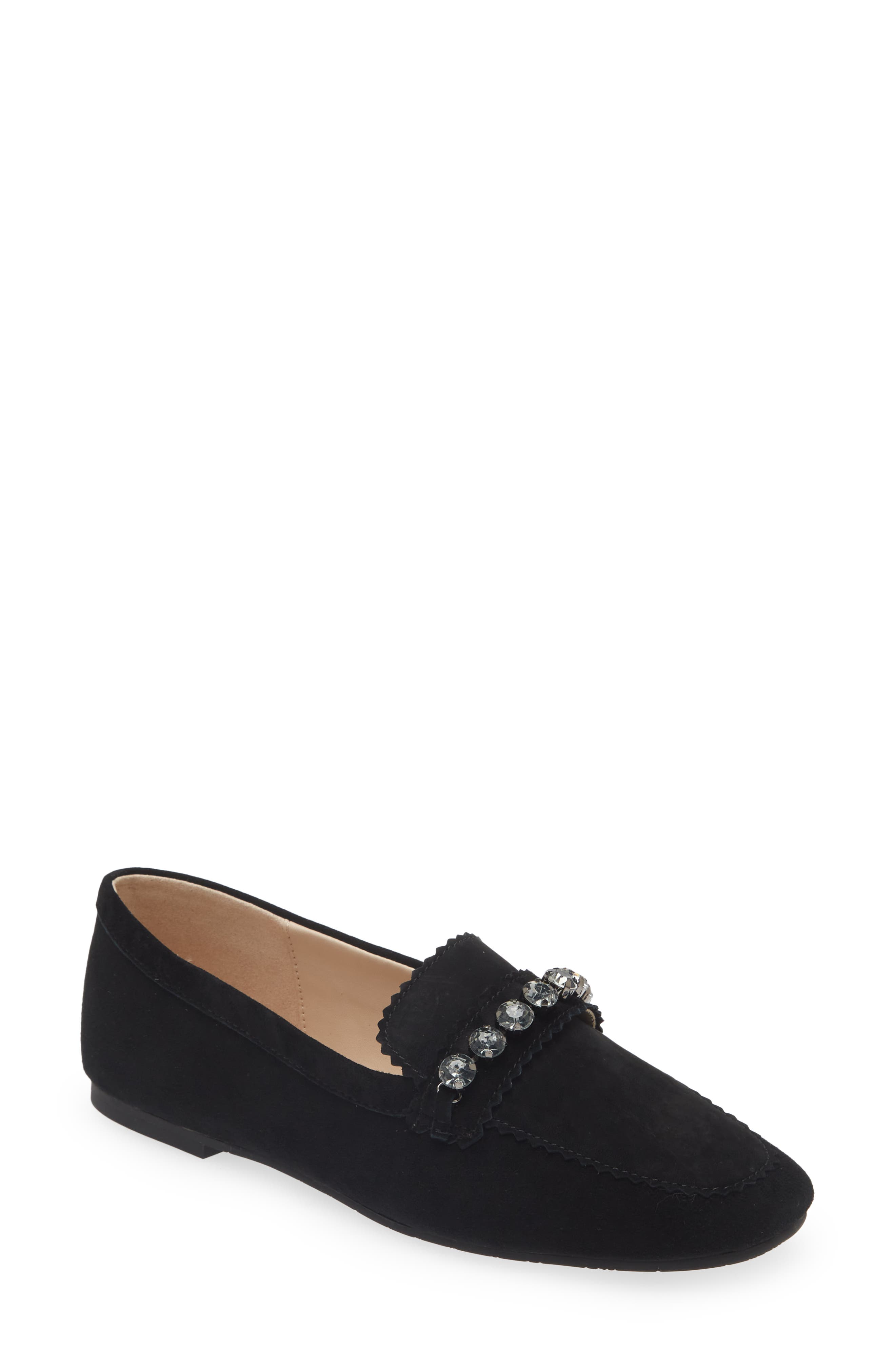 Pelle Moda Herron Crystal Embellished Loafer, Main, color, 
