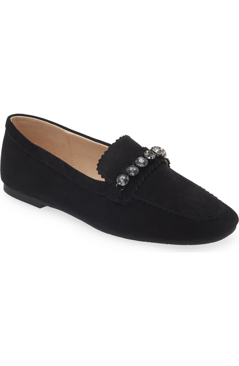 Pelle Moda Herron Crystal Embellished Loafer, Main, color,