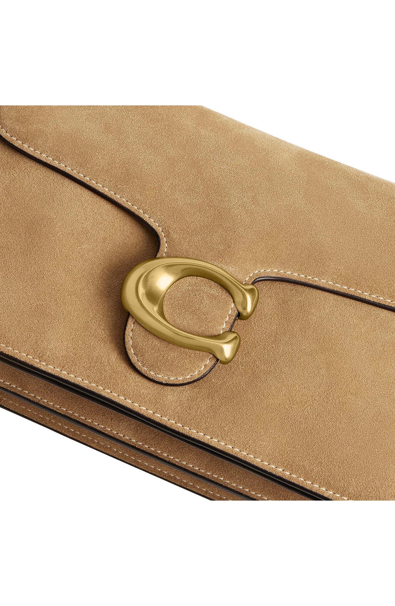 COACH Chain Tabby Suede Shoulder Bag, Alternate, color, 