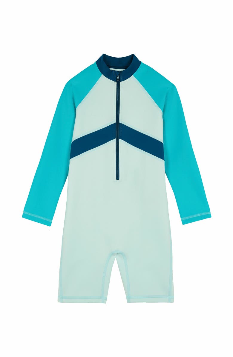 Vilebrequin Kids' Tri-Color One-Piece Jumpsuit Rashguard, Main, color,