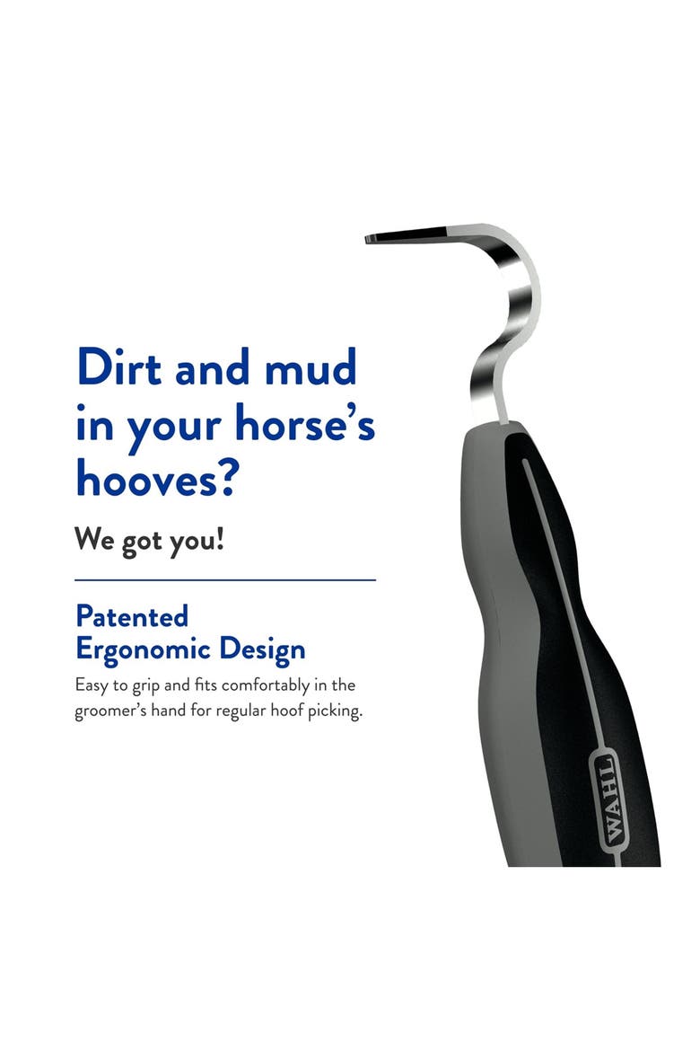 Equine grooming horse hoof pick, Alternate, color, Black
