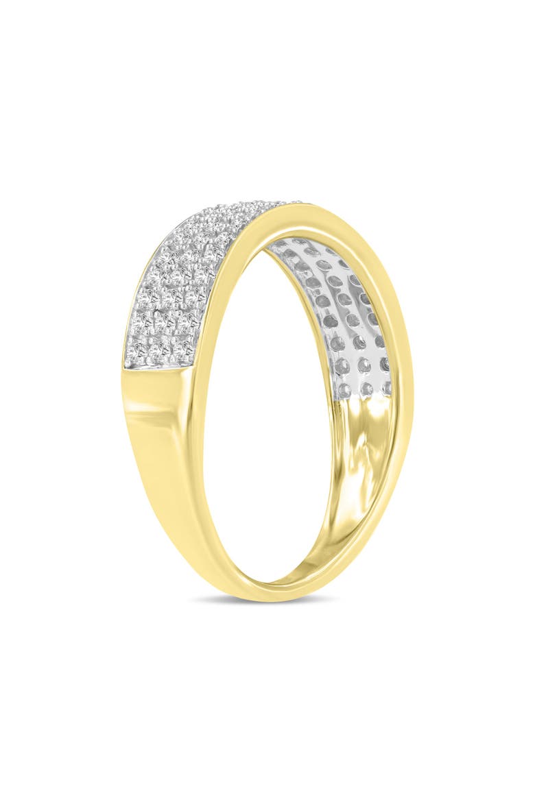 Trium Unisex Diamond Band Ring in 10K Gold, Main, color, 10K Yellow Gold