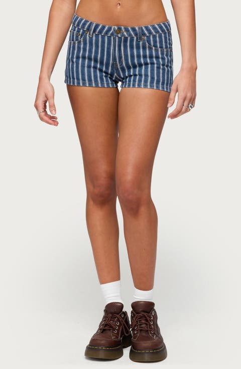 Odie Stripe Denim Shorts