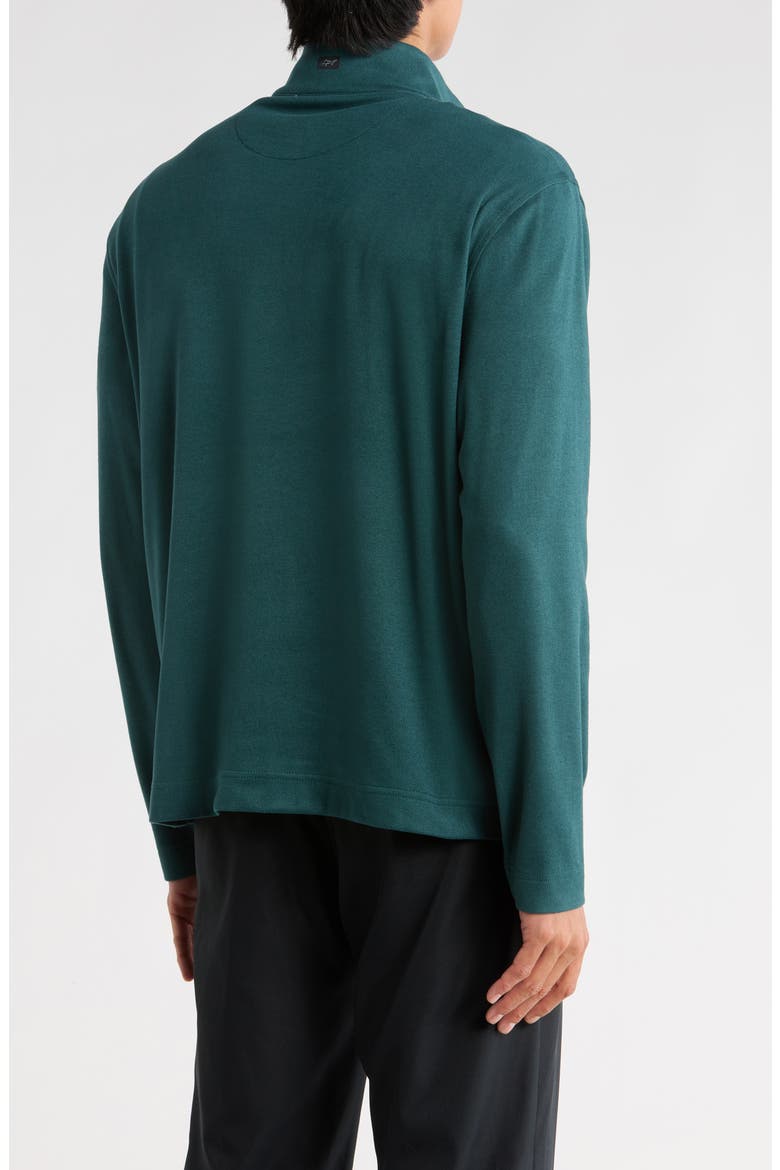 Quarter Zip Knit Pullover, Alternate, color, DARK SEA