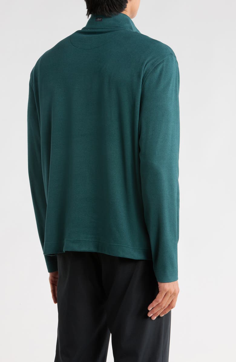 Greg Norman Quarter Zip Knit Pullover, Alternate, color, Dark Sea