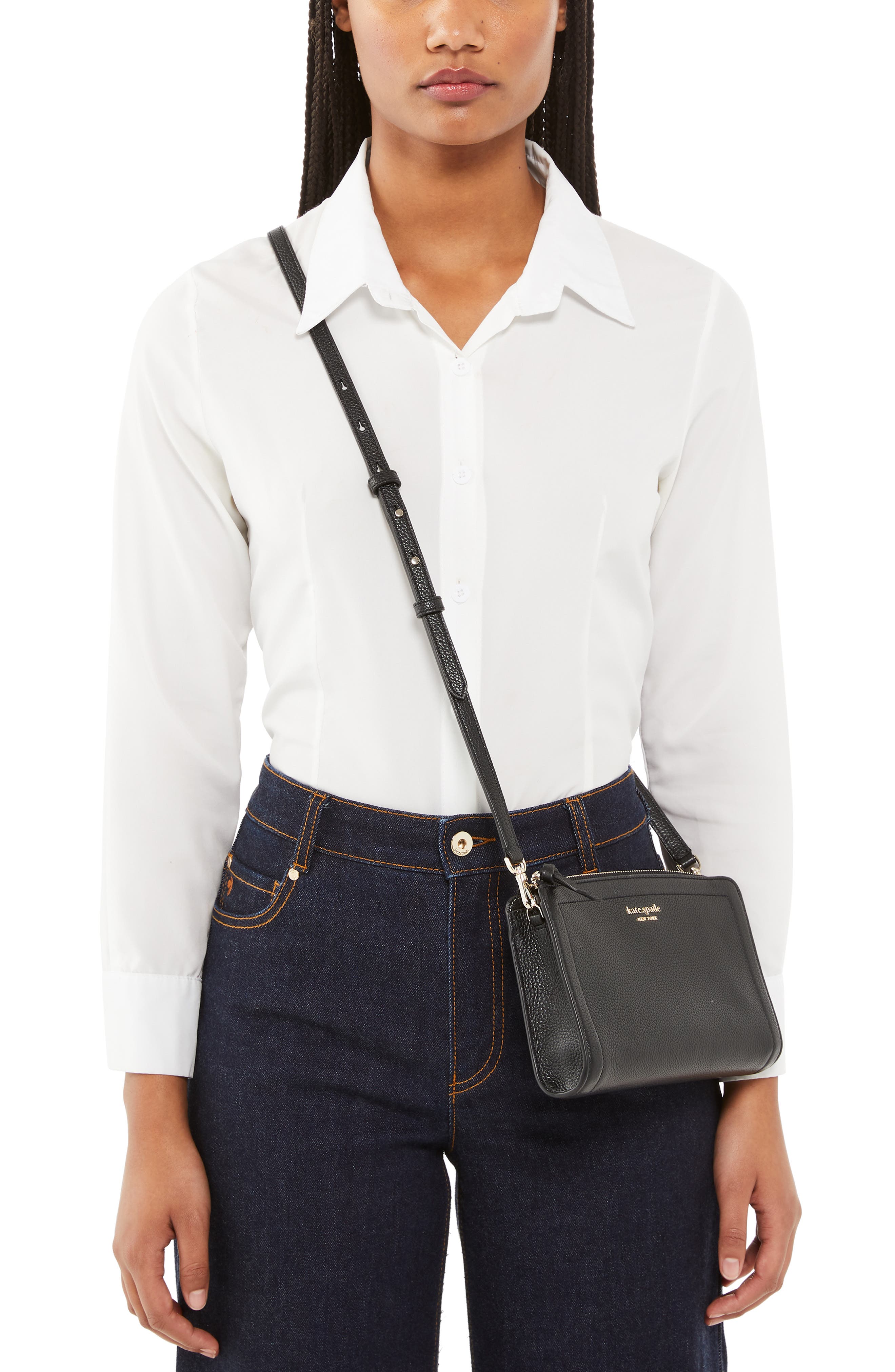 Kate Spade New York knott small leather crossbody bag, Alternate, color, 