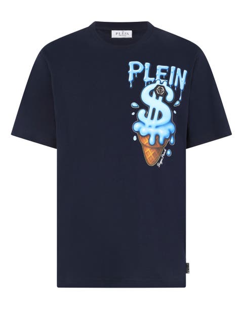 Round Neck T-Shirt Ice Cream Dollar Men