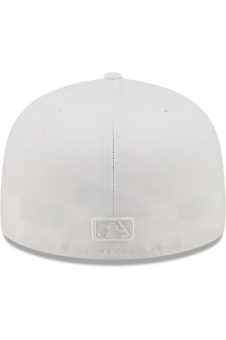 Men's New Era New York Yankees White on White 59FIFTY Fitted Hat, Alternate, color, White