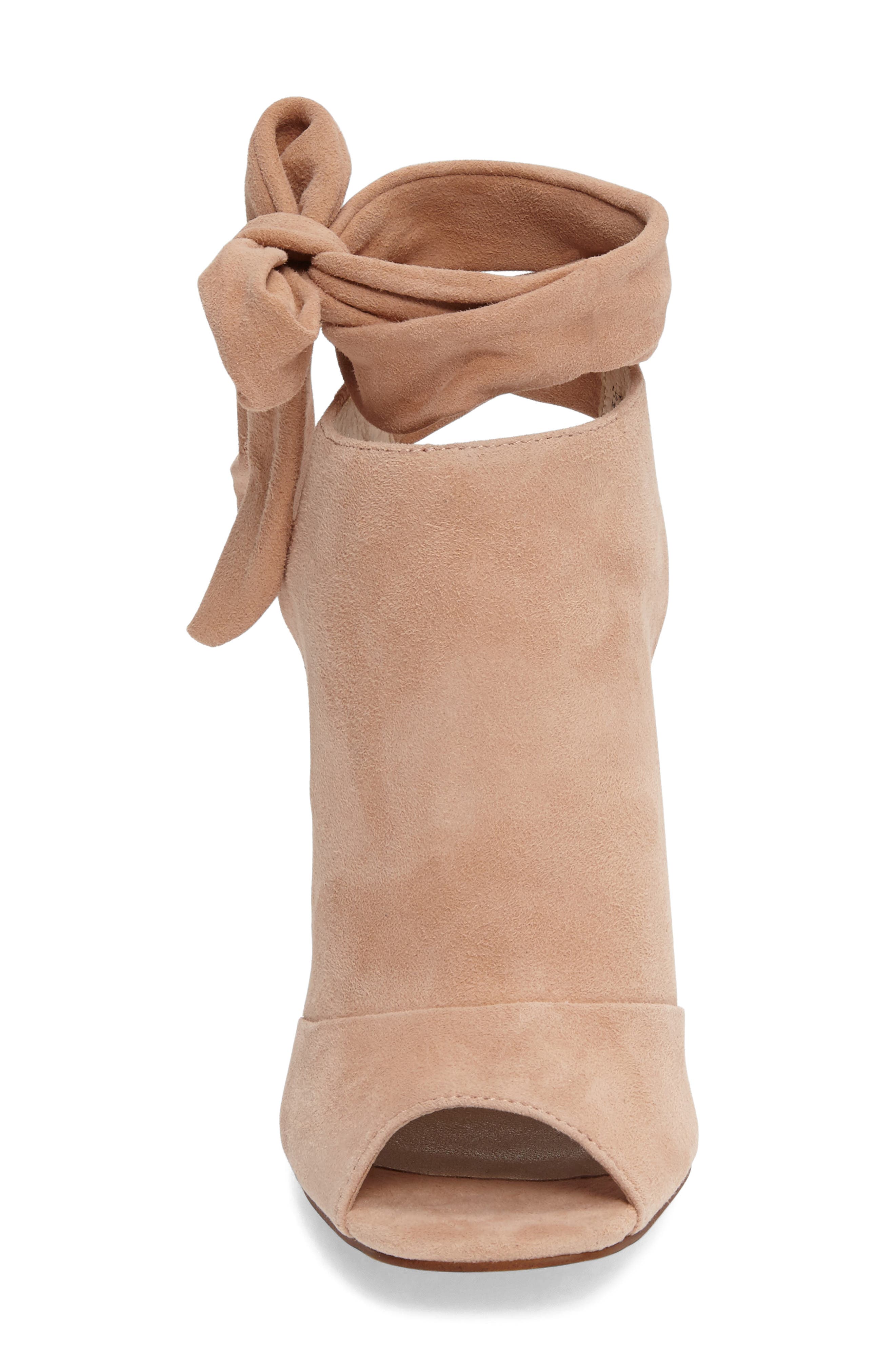 Leeds Peep Toe Bootie, Alternate, color, SAND SUEDE
