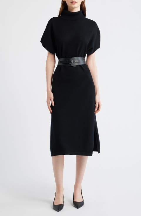 Turtleneck Midi Sweater Dress