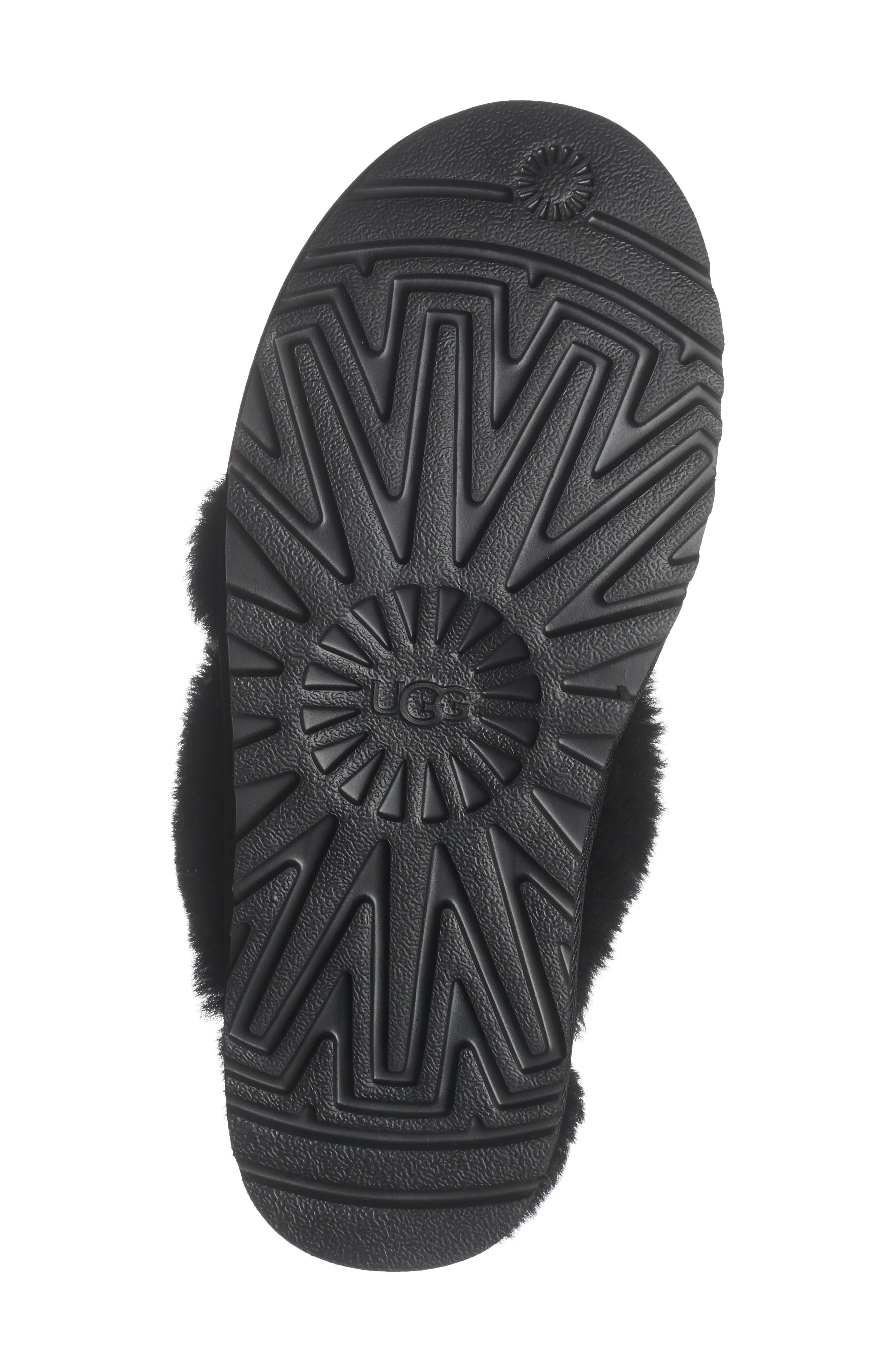UGG<sup>®</sup> Loria Genuine Shearling Lined Slipper, Alternate, color, Black