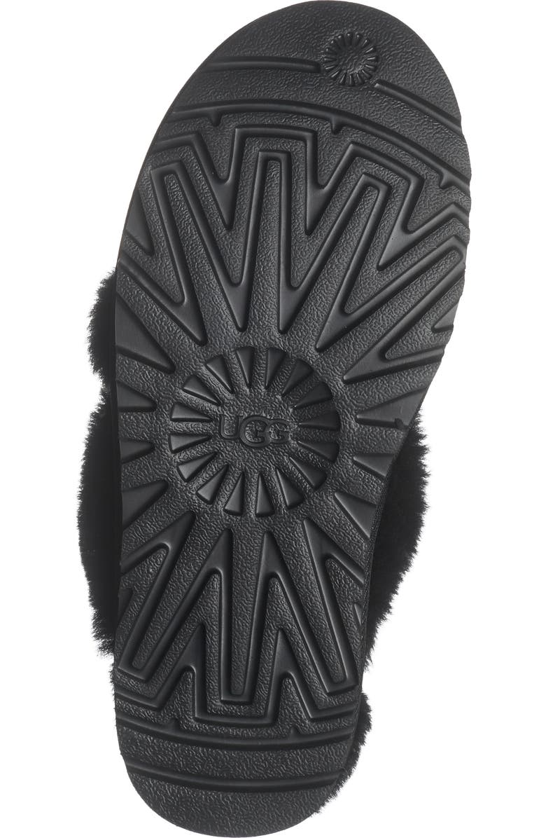 UGG<sup>®</sup> Loria Genuine Shearling Lined Slipper, Alternate, color, Black