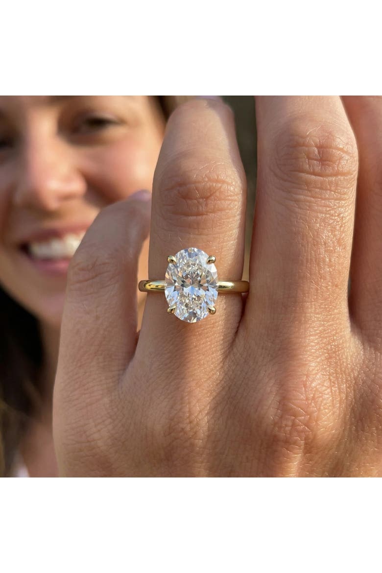 Certified 3.10Ct Oval Diamond HIdden Halo Engagement Ring 14k Gold Lab Grown, Alternate, color, 14k Yellow Gold