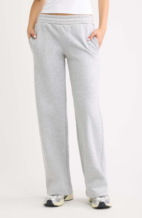 Low Rise Wide Leg Sweatpants
