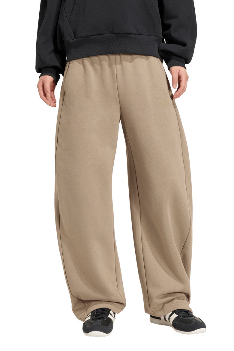 Fleece Wide Leg Pants, Main, color, KHAKI SIX
