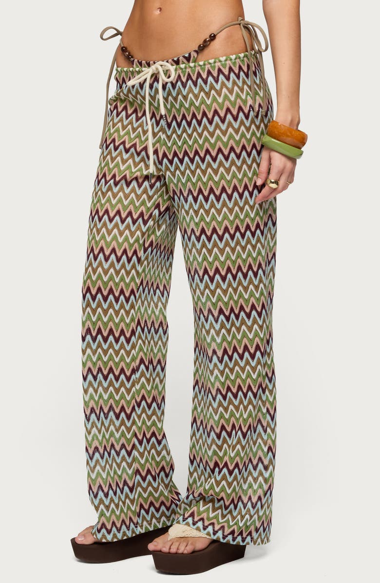 EDIKTED Mindee Crochet Pants, Alternate, color,