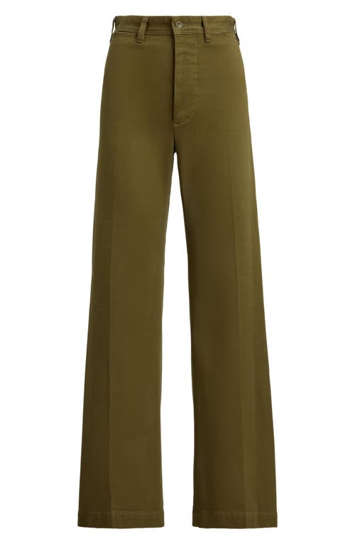 Polo Ralph Lauren High Waist Wide Leg Pants In Green