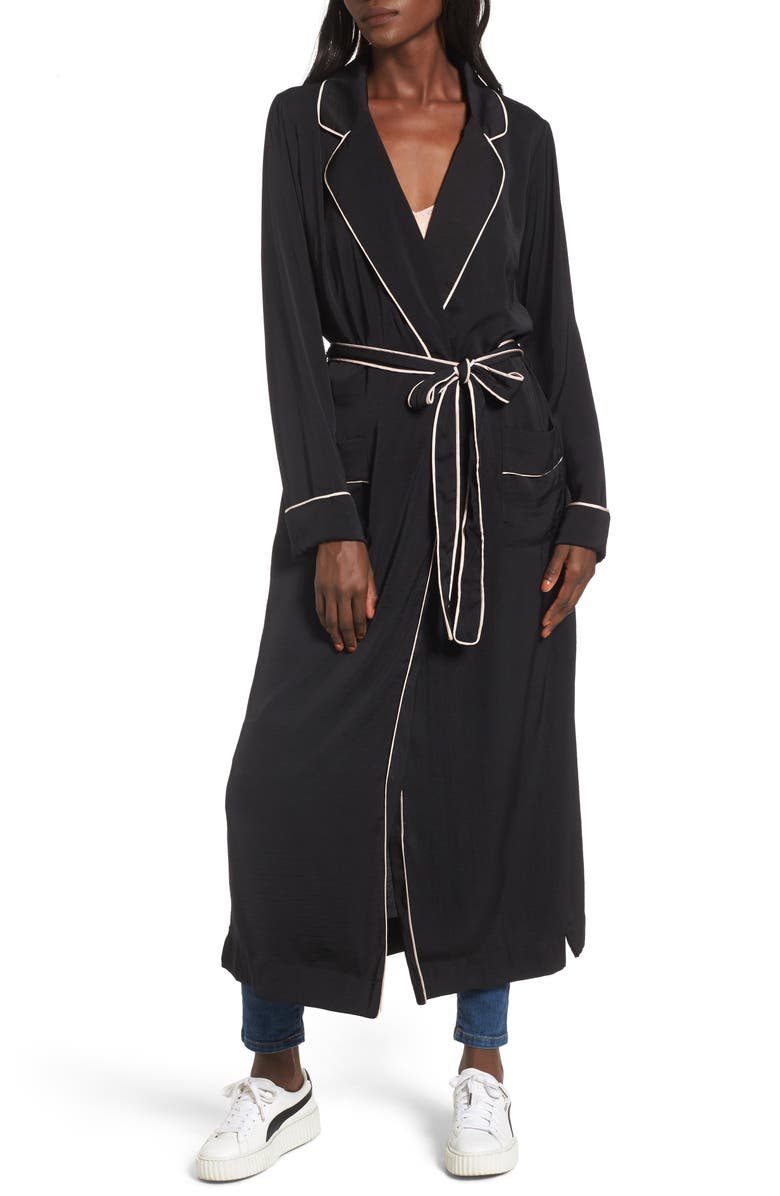 Love, Fire Satin Robe Jacket, Alternate, color, 