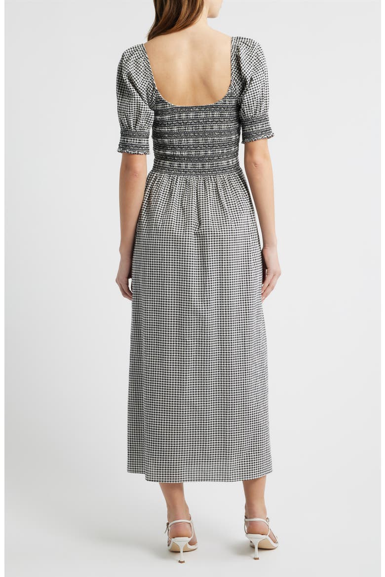 Hill House Home The Madeline Smocked Puff Sleeve Maxi Dress (Women
