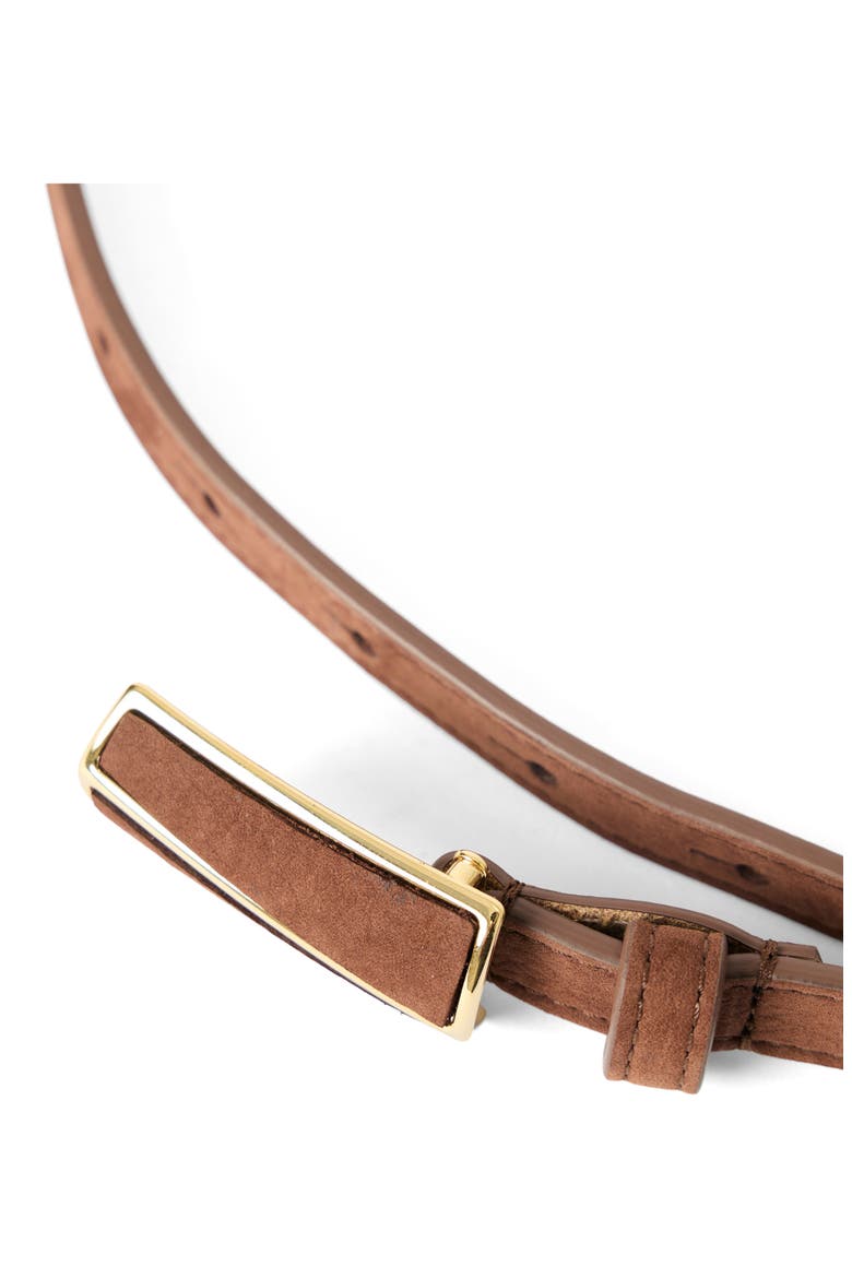 Elodie Nubuck Leather Belt, Alternate, color, BROWNIE GOLD