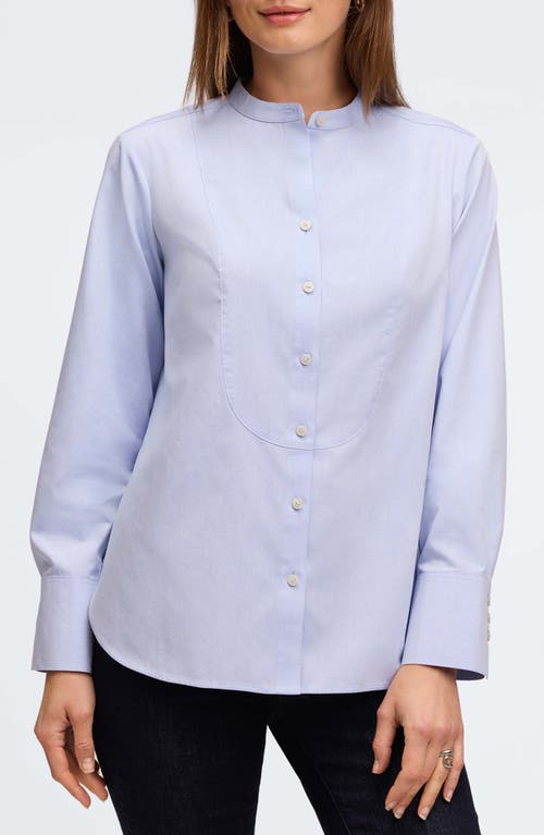 FOXCROFT FOXCROFT KRIS TUX BIB COTTON BUTTON-UP SHIRT