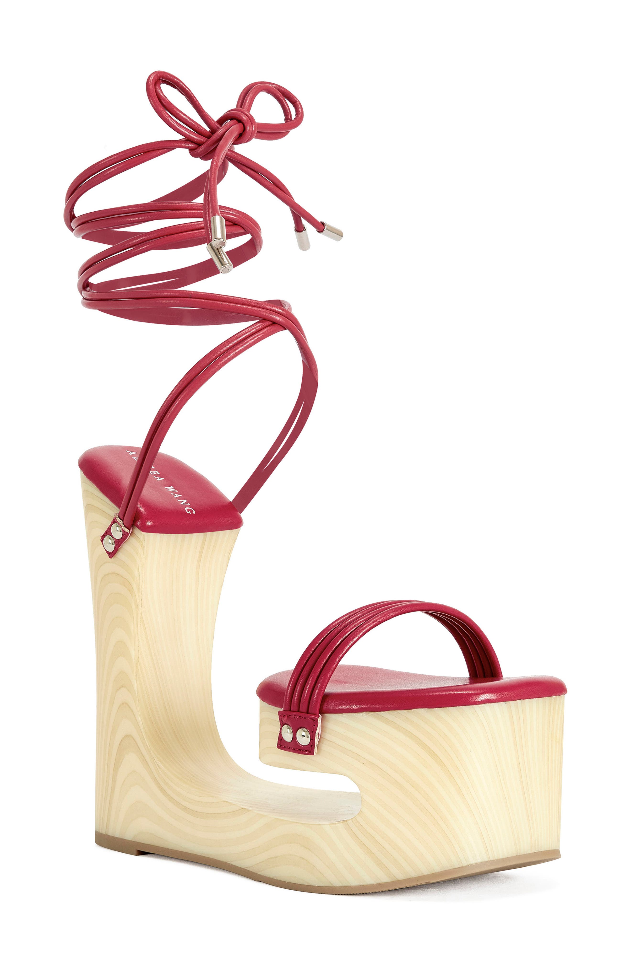 AZALEA WANG Cipriano Ankle Wrap Platform Sandal, Main, color, 